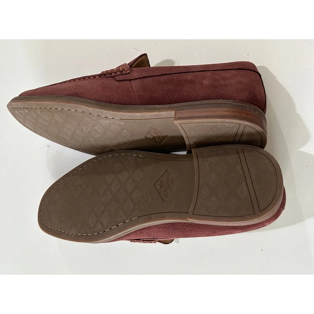 Sperry Gold Cup Exeter Penny Loafer Burgundy Nubuck Leather‎ Mens 11.5 STS18374